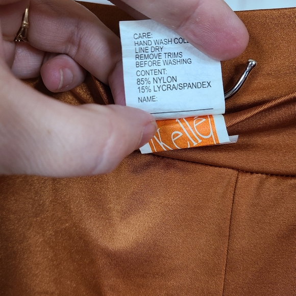 Kelle Copper Metallic Pull On Pant Small - Picture 4 of 5